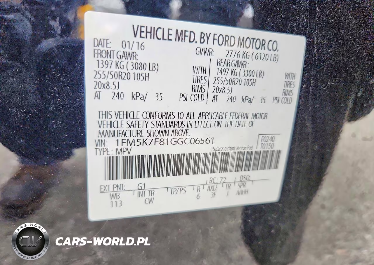 2016 Ford Explorer Limited VIN:1FM5K7F81GGC06561 - 13