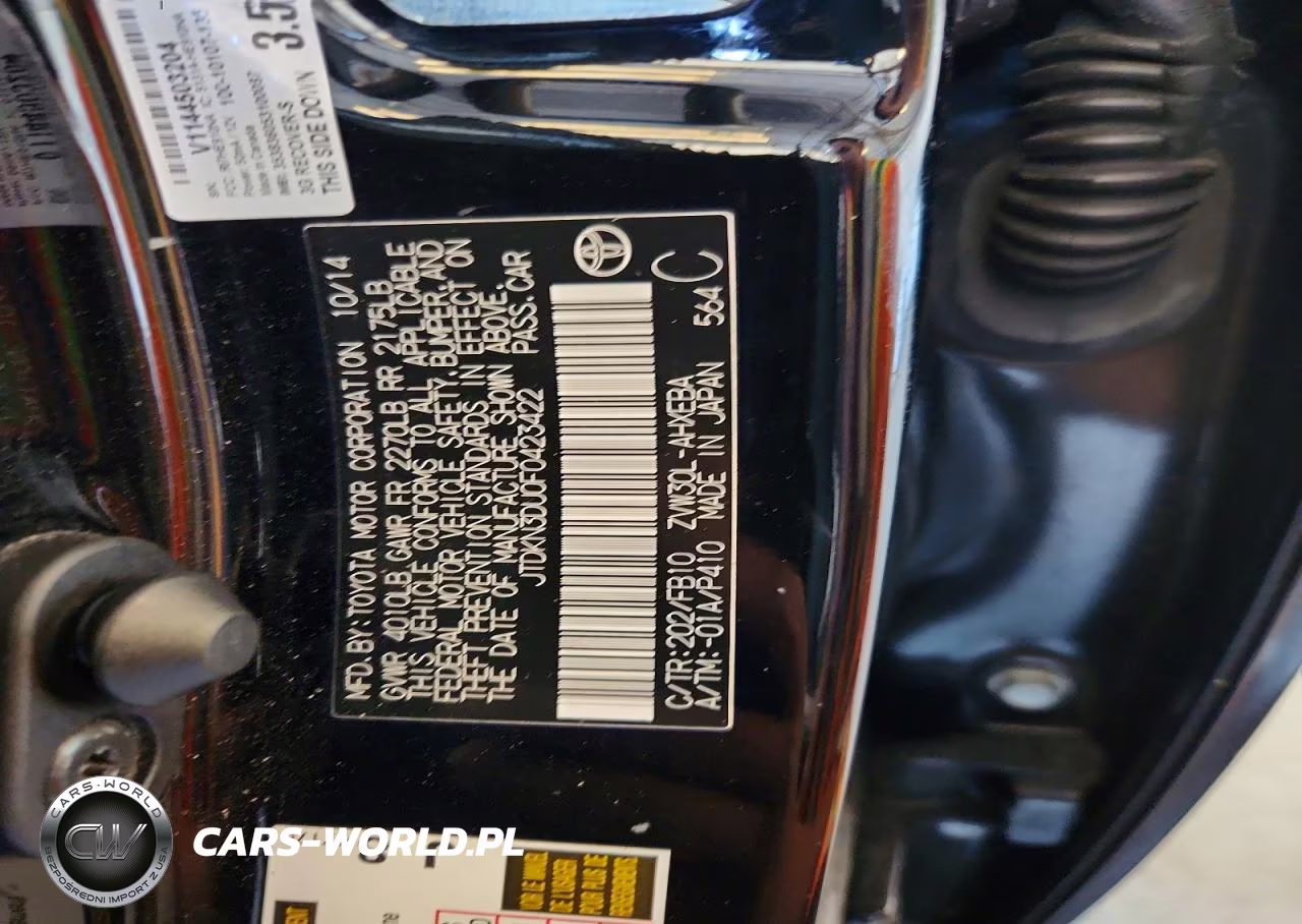2015 Toyota Prius Two VIN:JTDKN3DU0F0423422 - 12