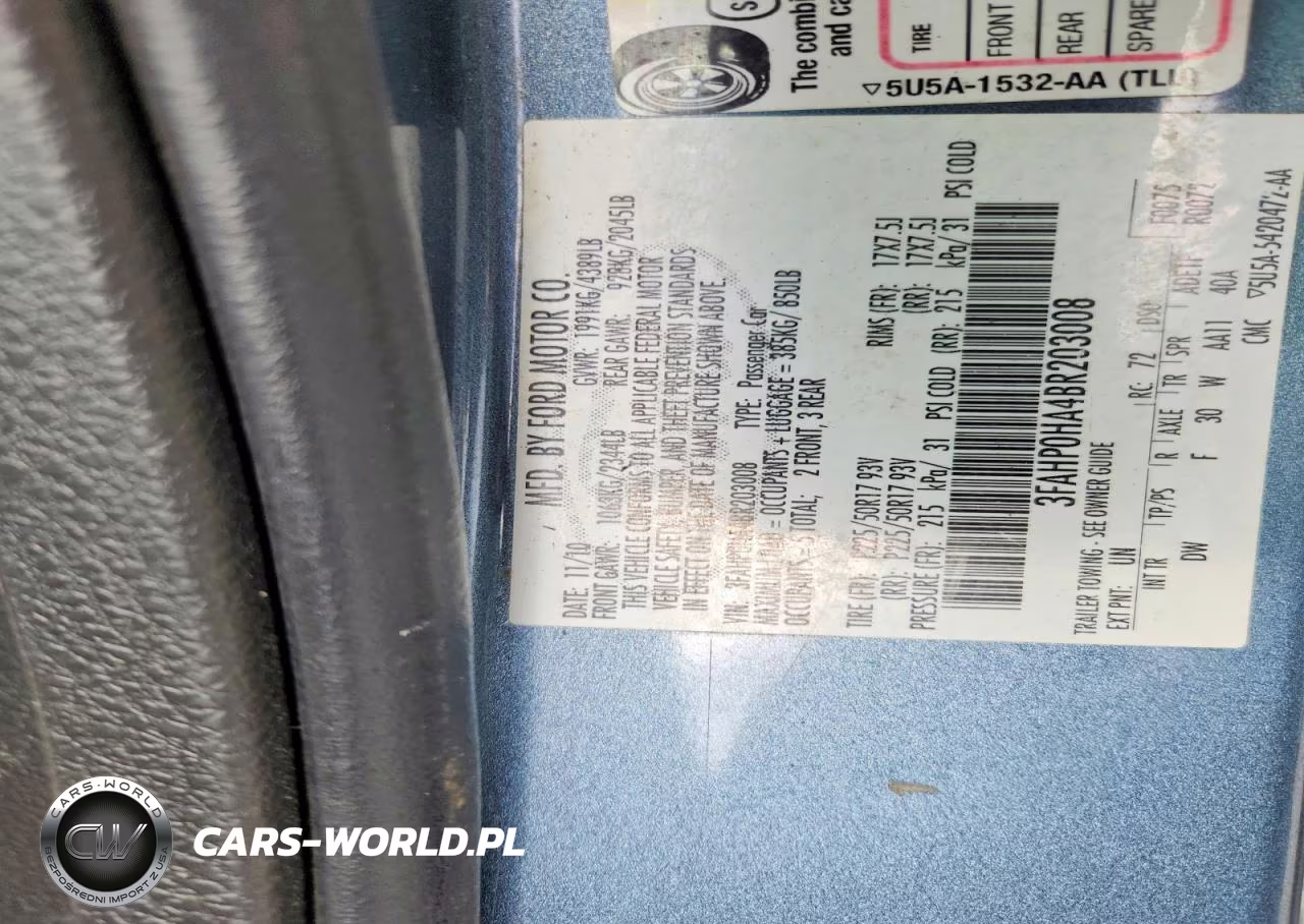 2011 Ford Fusion Se VIN:3FAHP0HA4BR203008 - 12