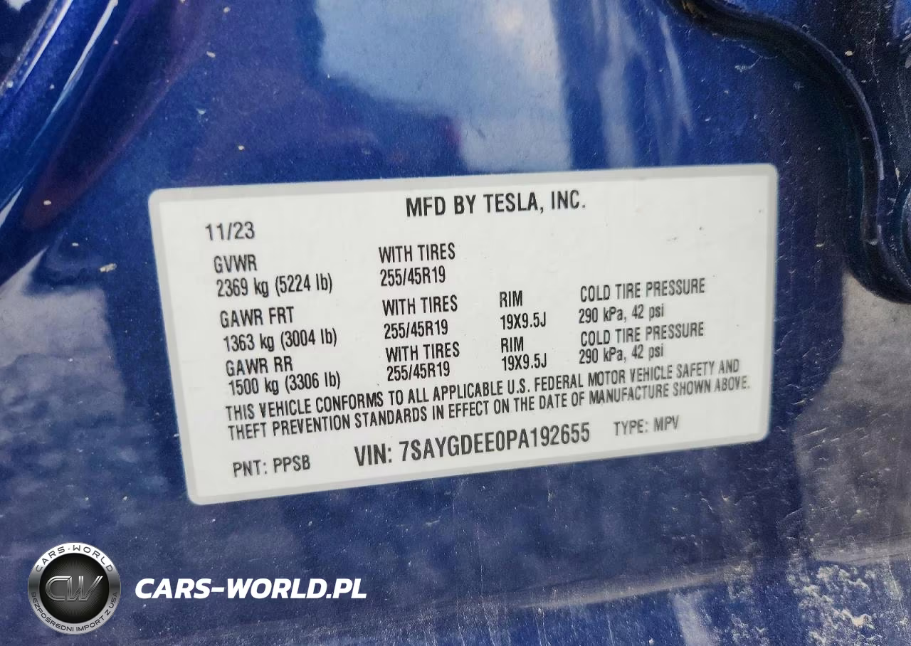 2023 Tesla Model Y VIN:7SAYGDEE0PA192655 - 14