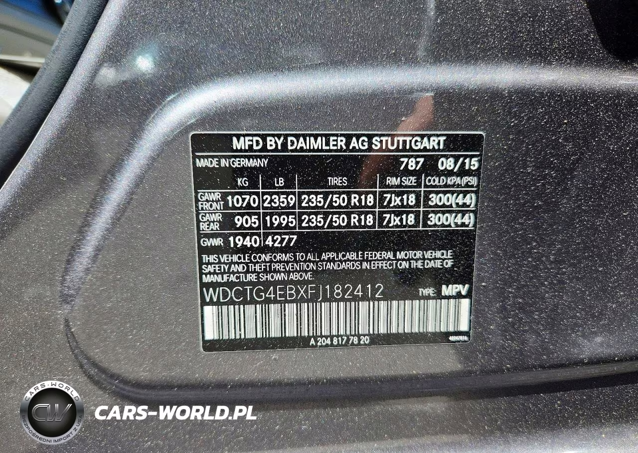 2015 Mercedes-Benz Gla 250 VIN:WDCTG4EBXFJ182412 - 13