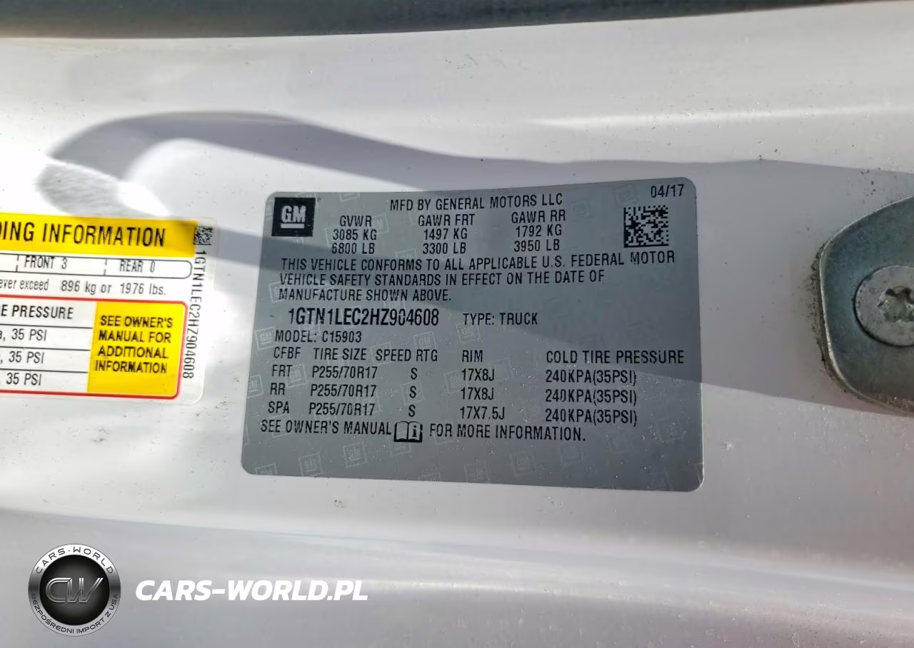 2017 GMC Sierra VIN:1GTN1LEC2HZ904608 - 12