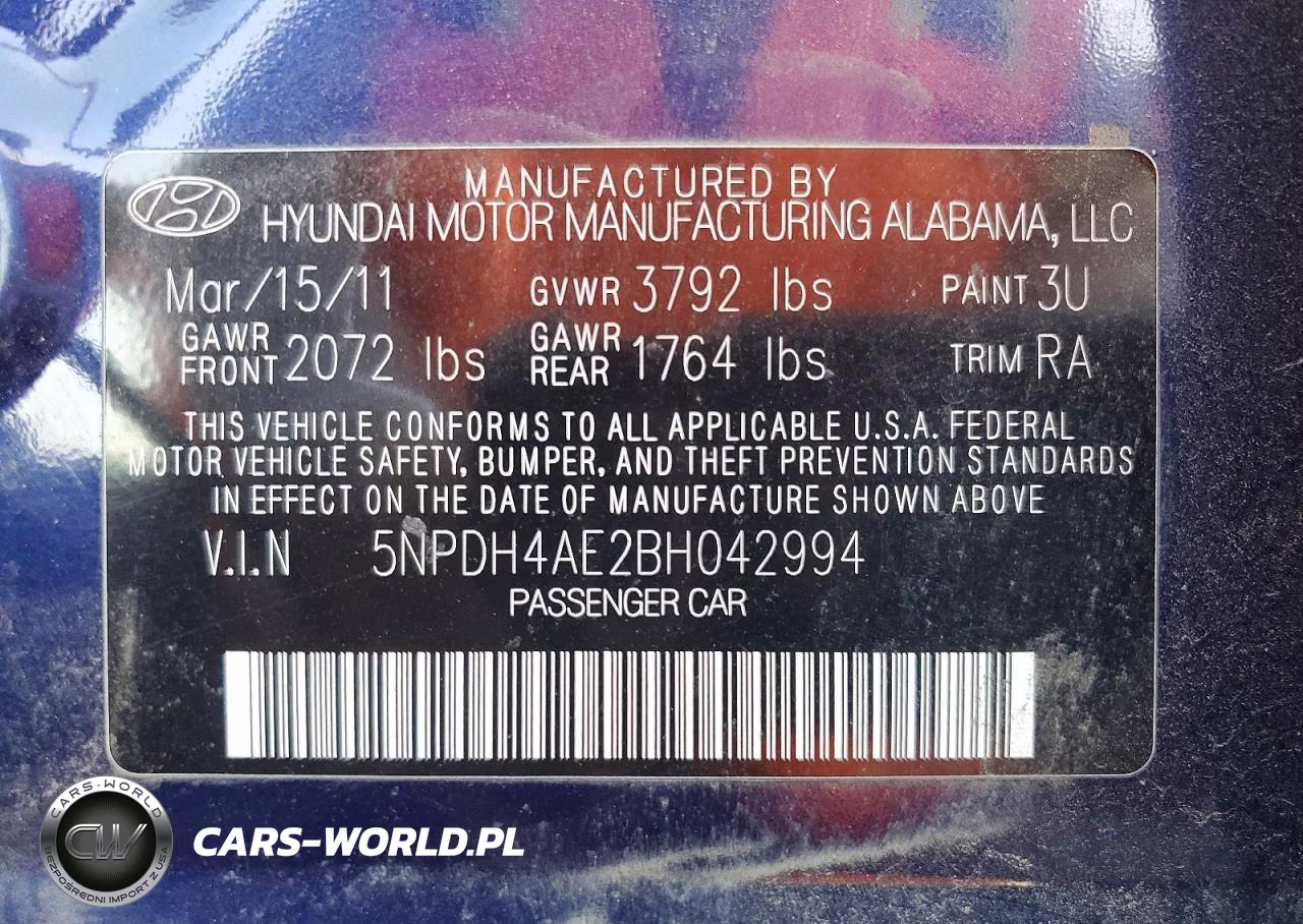 2011 Hyundai Elantra Gls VIN:5NPDH4AE2BH042994 - 12
