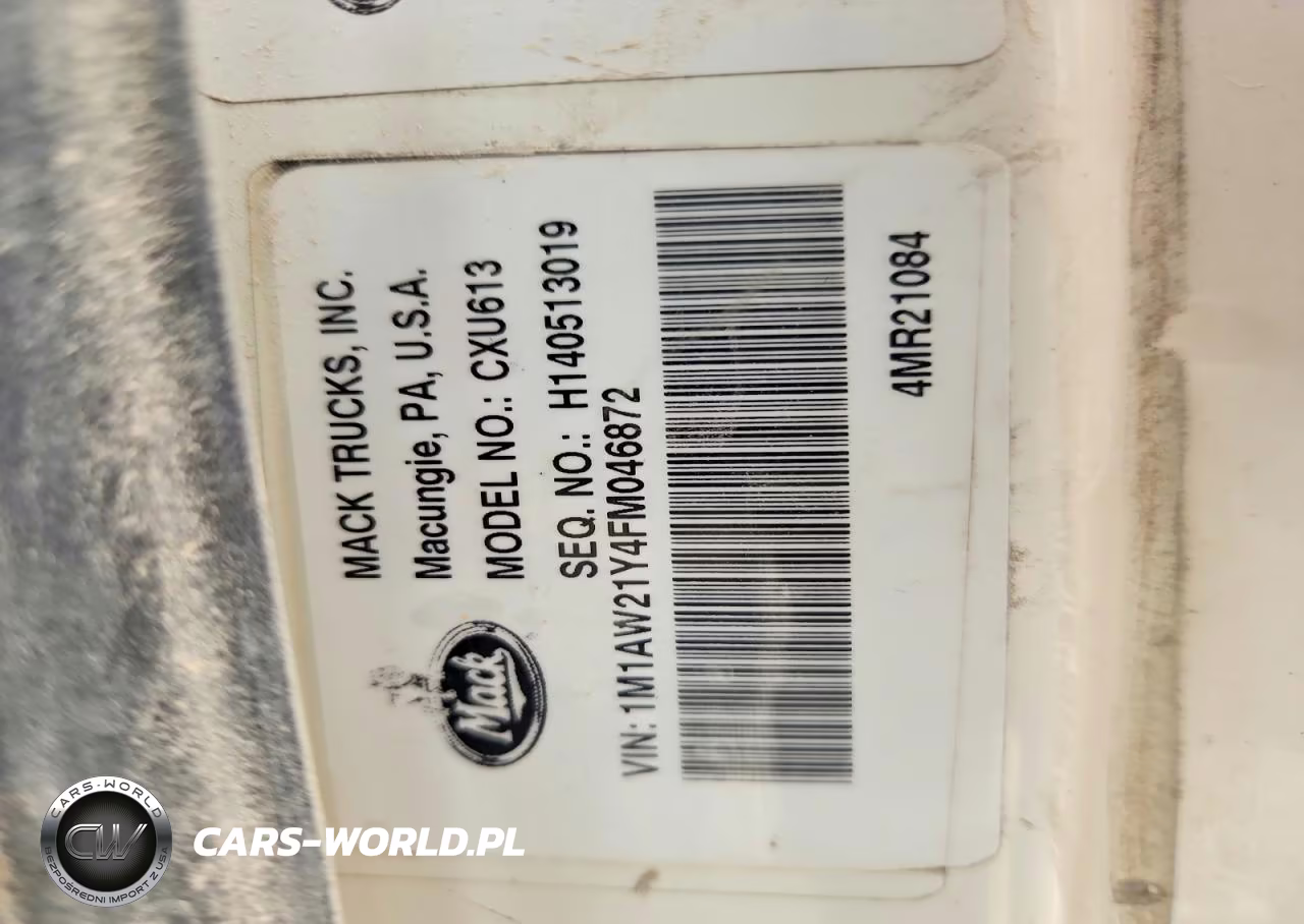 2015 Mack Cxu613 Semi Truck VIN:1M1AW21Y4FM046872 - 10