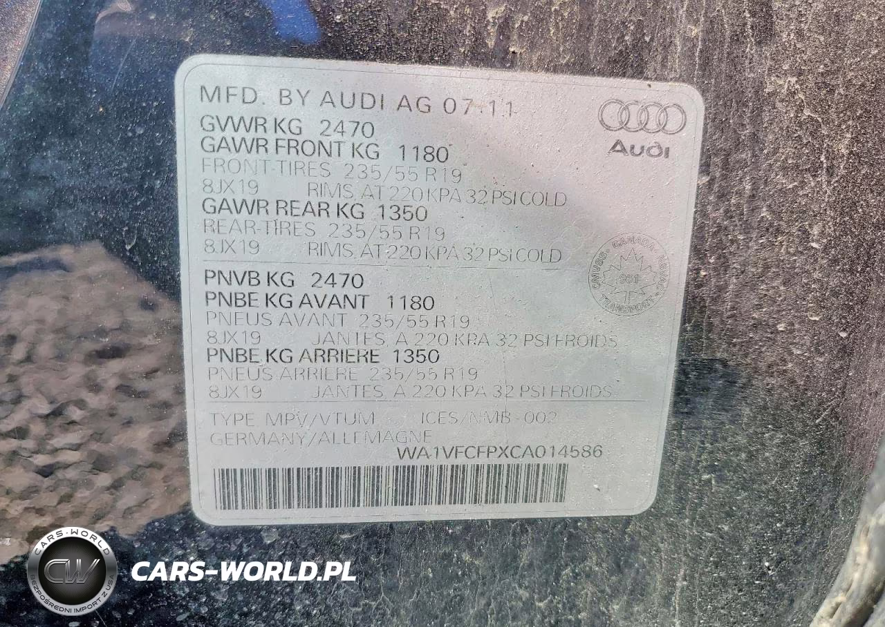 2012 Audi Q5 Premium Plus VIN:WA1VFCFPXCA014586 - 13
