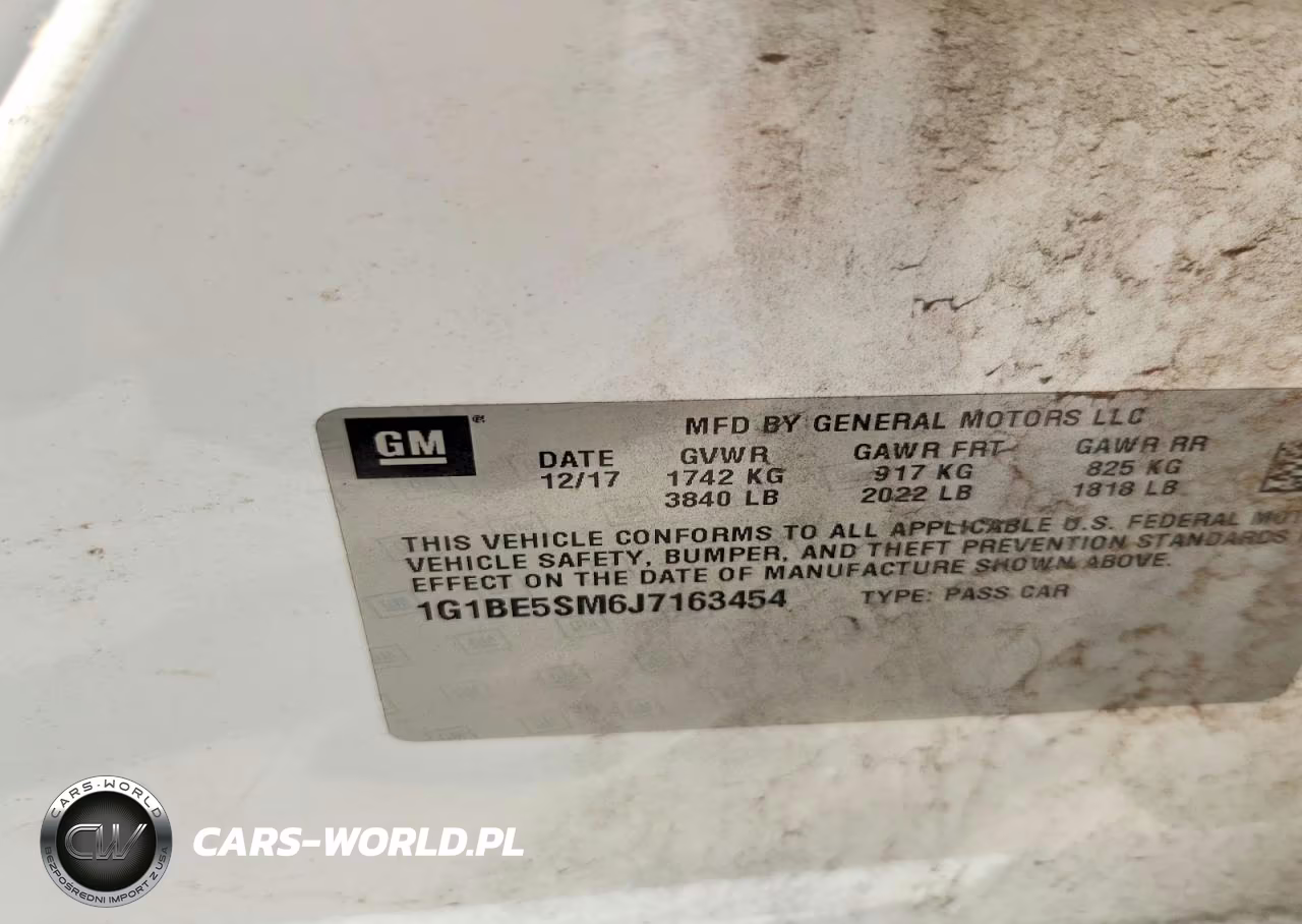 2018 Chevrolet Cruze Lt VIN:1G1BE5SM6J7163454 - 12