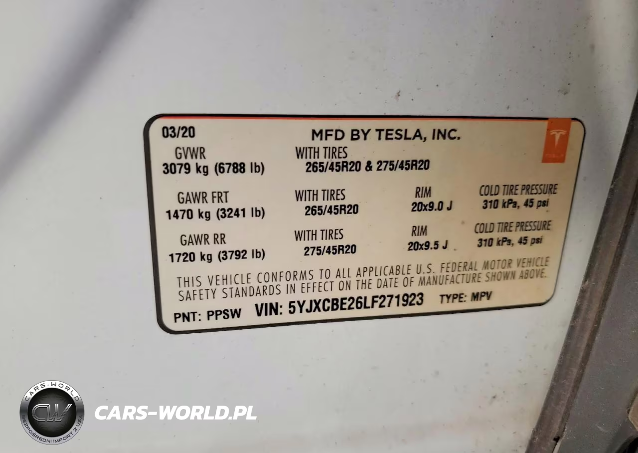 2020 Tesla Model X VIN:5YJXCBE26LF271923 - 13