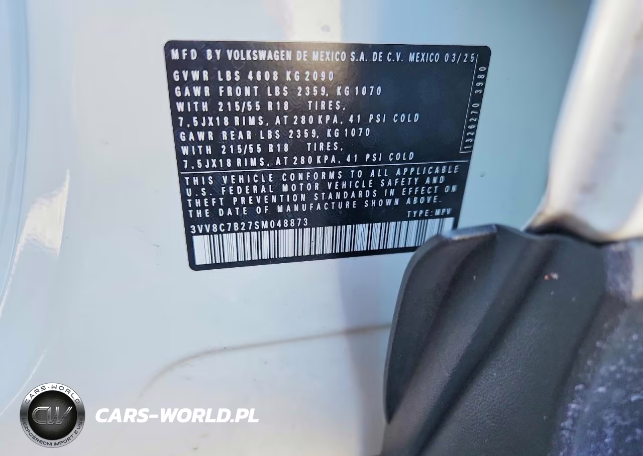 2025 Volkswagen Taos S VIN:3VV8C7B27SM048873 - 12