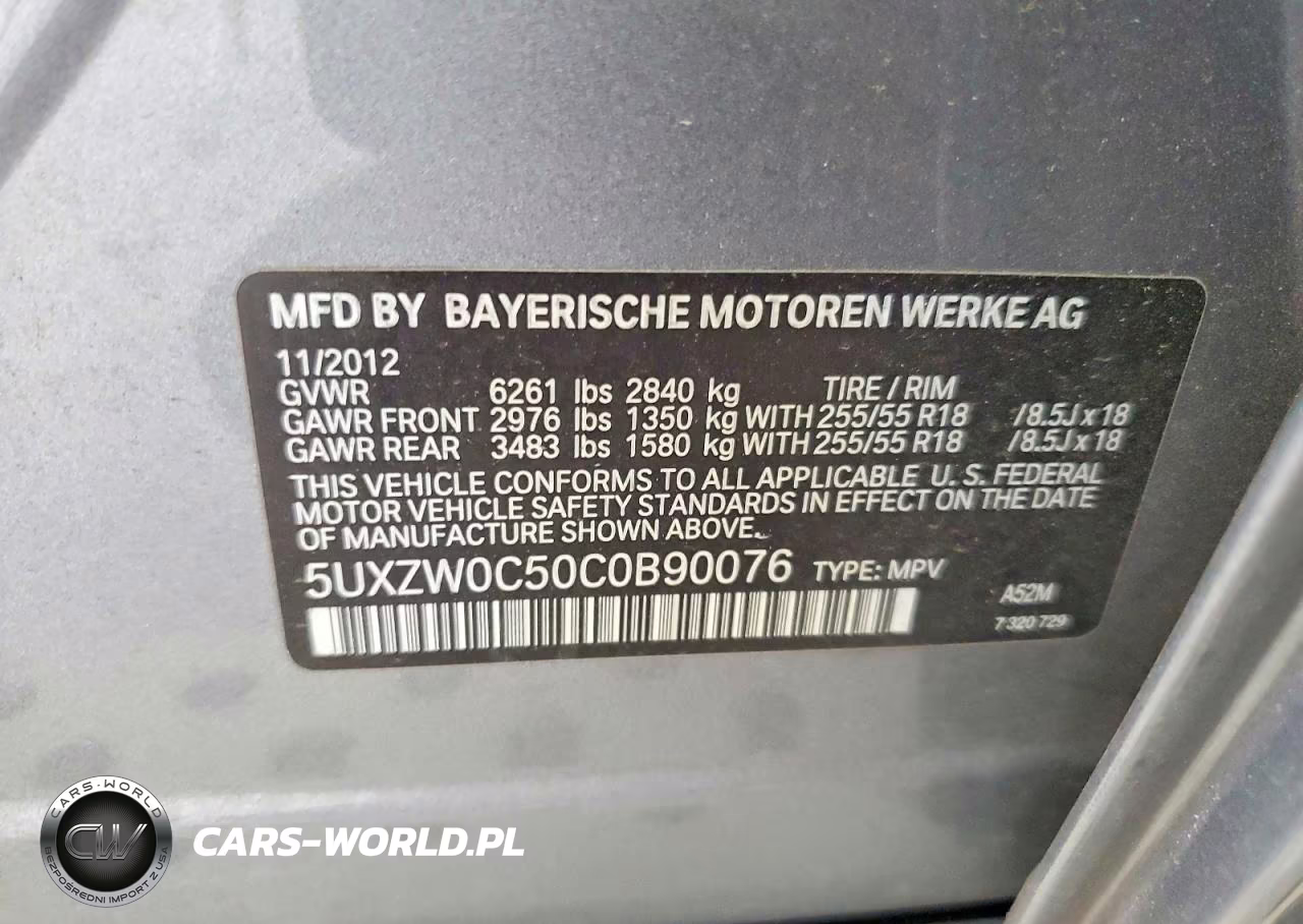 2012 BMW X5 xDrive35D VIN:5UXZW0C50C0B90076 - 13