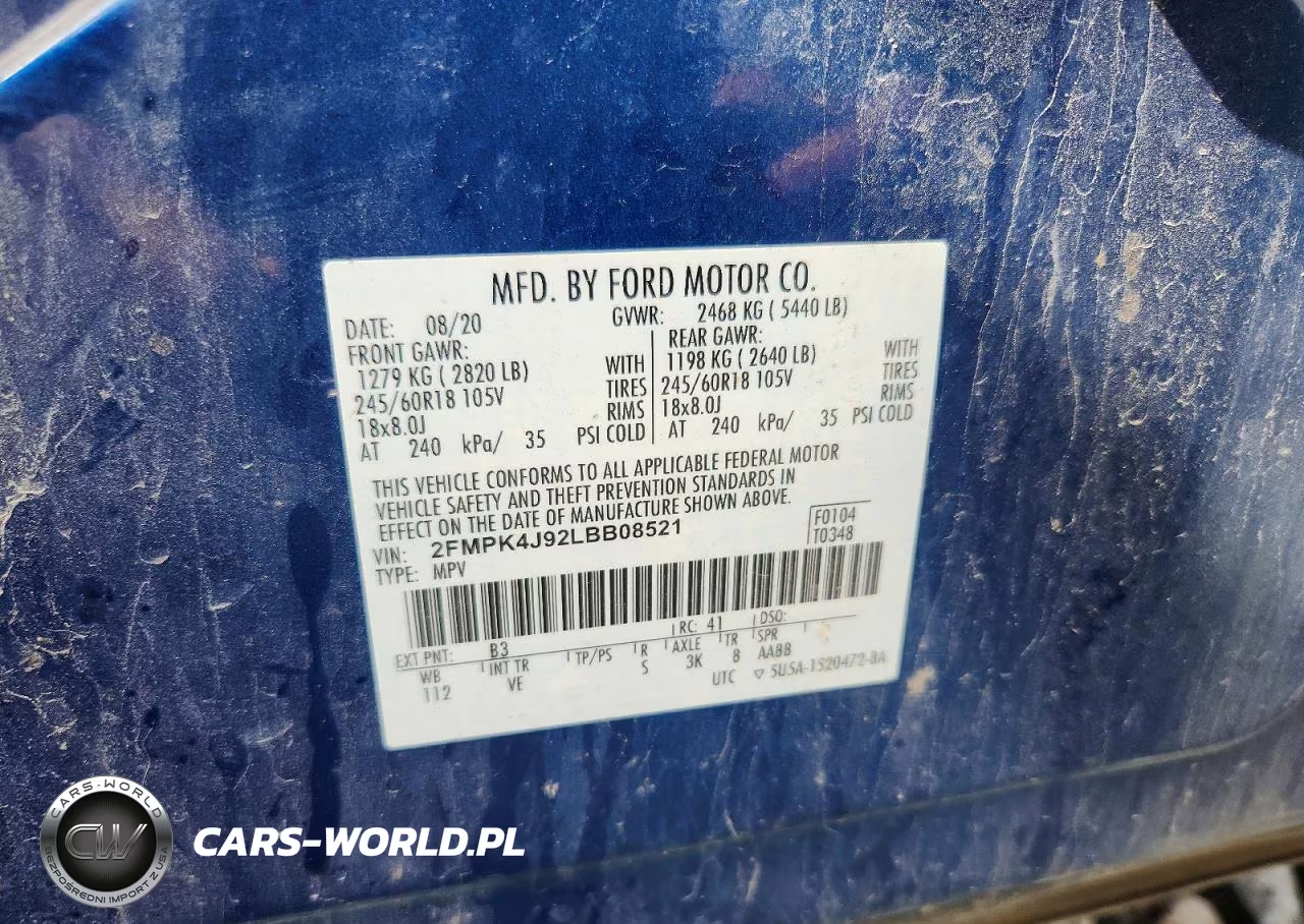 2020 Ford Edge Sel VIN:2FMPK4J92LBB08521 - 12