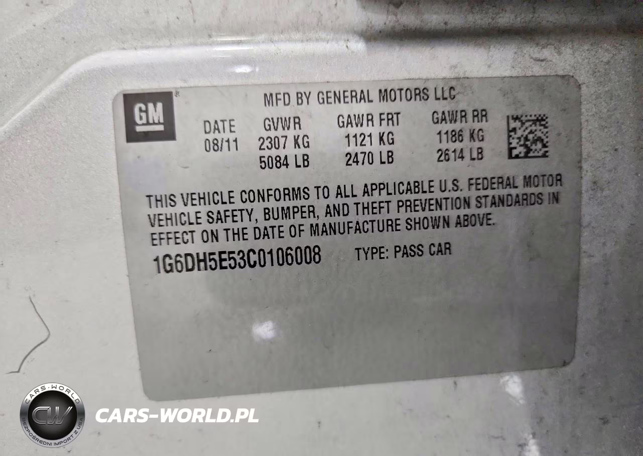 2012 Cadillac Cts Luxury Collection VIN:1G6DH5E53C0106008 - 12