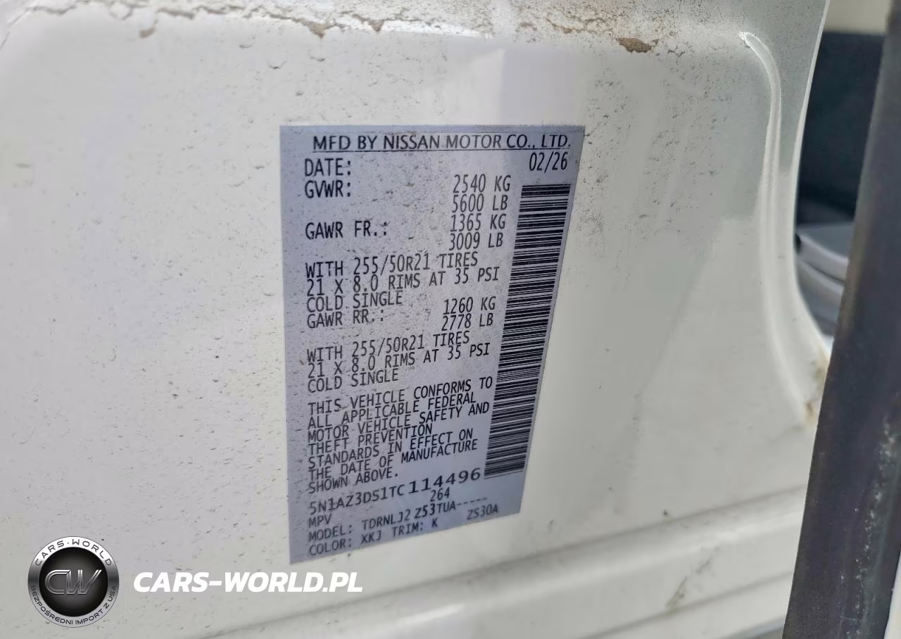 2026 Nissan Murano Platinum VIN:5N1AZ3DS1TC114496 - 13