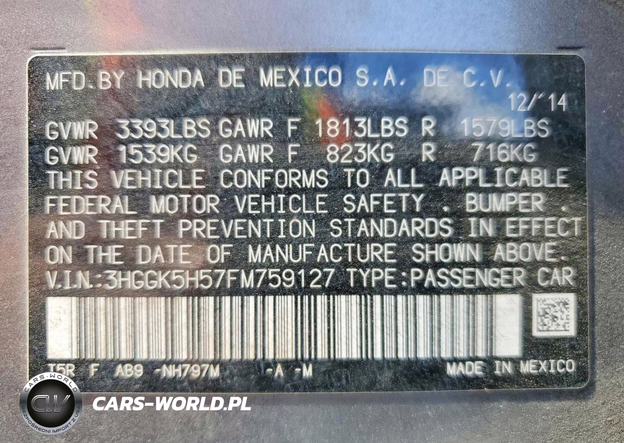 2015 Honda Fit Lx VIN:3HGGK5H57FM759127 - 12