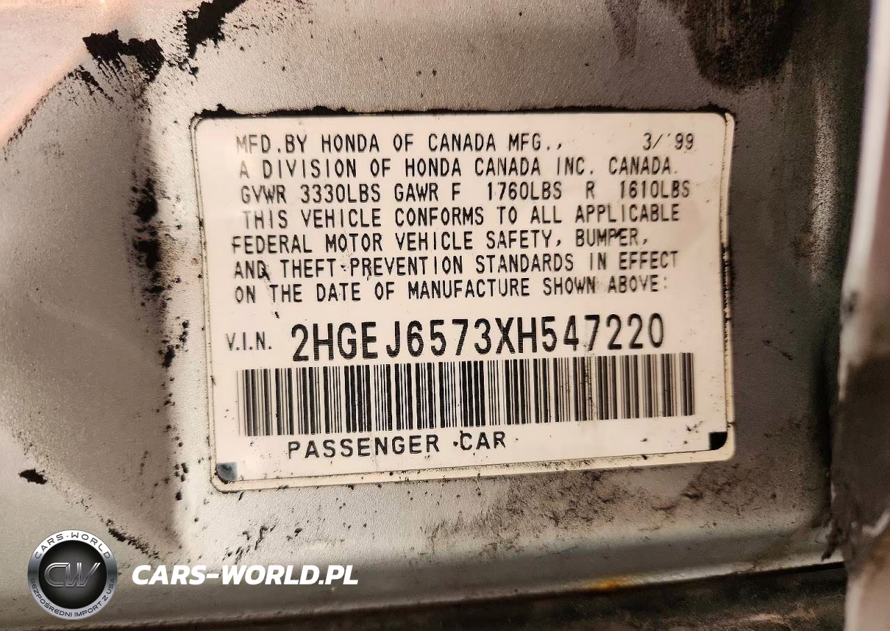 1999 Honda Civic Lx VIN:2HGEJ6573XH547220 - 12