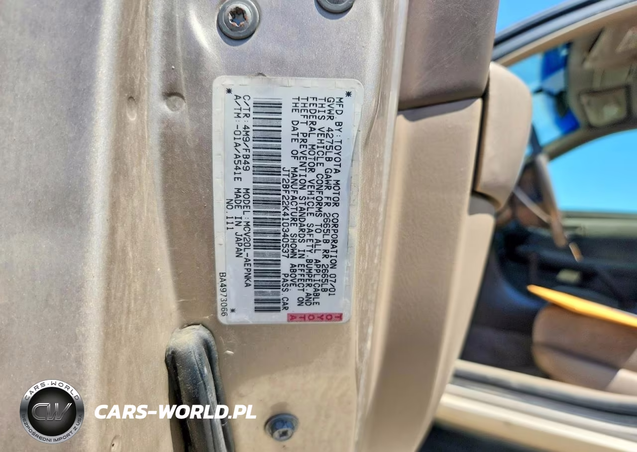 2001 Toyota Camry Le V6 VIN:JT2BF22K410340537 - 12