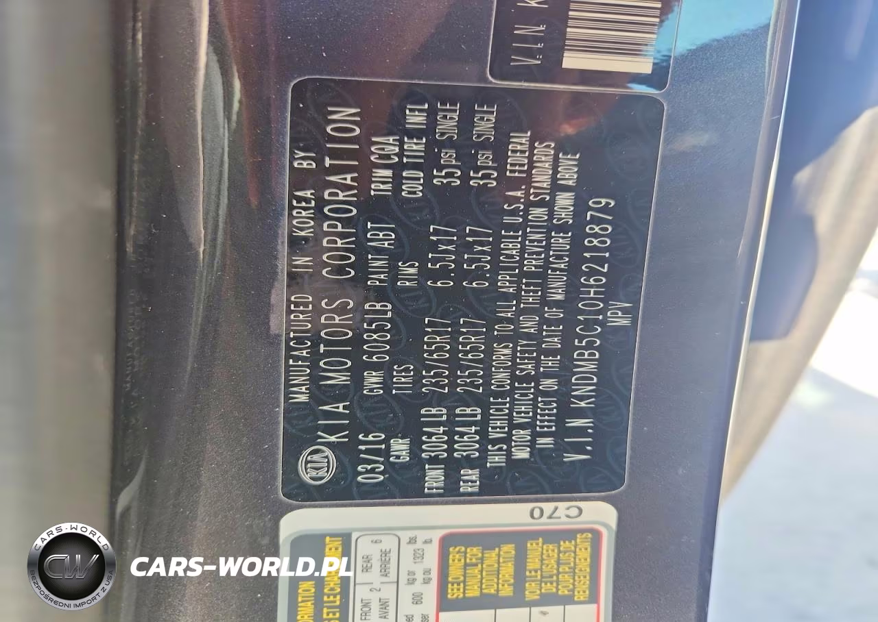 2017 Kia Sedona Lx VIN:KNDMB5C10H6218879 - 14