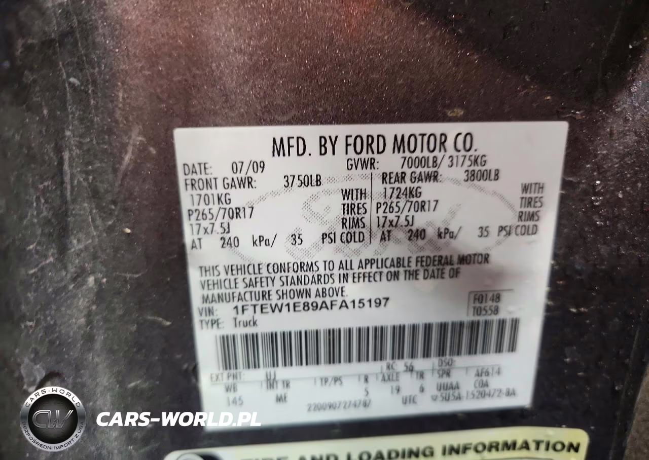 2010 Ford F150 Supercrew VIN:1FTEW1E89AFA15197 - 12