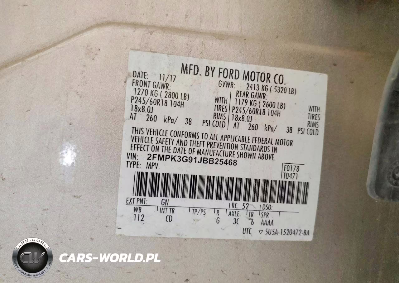 2018 Ford Edge Se VIN:2FMPK3G91JBB25468 - 13