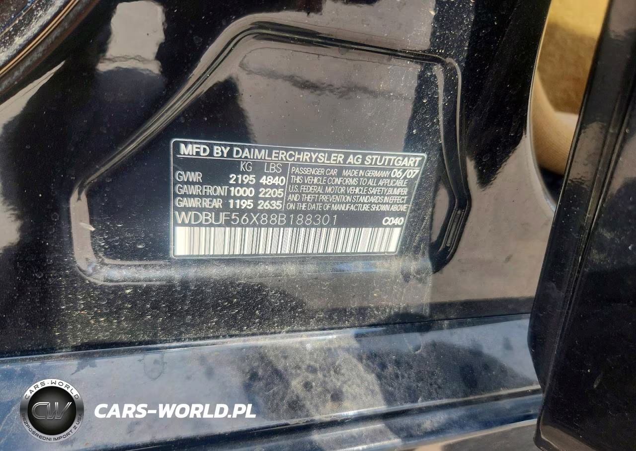 2008 Mercedes-Benz E 350 VIN:WDBUF56X88B188301 - 13