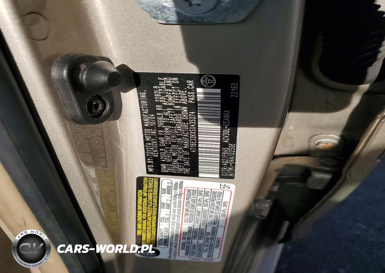 2005 Toyota Camry Le VIN:4T1BE32KX5U435274 - 13