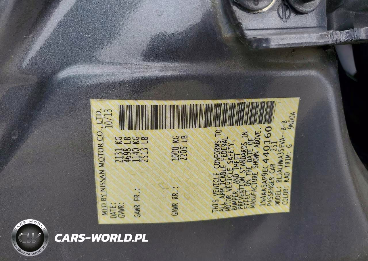 2014 Nissan Maxima 3.5 Sv VIN:1N4AA5AP9EC440160 - 12
