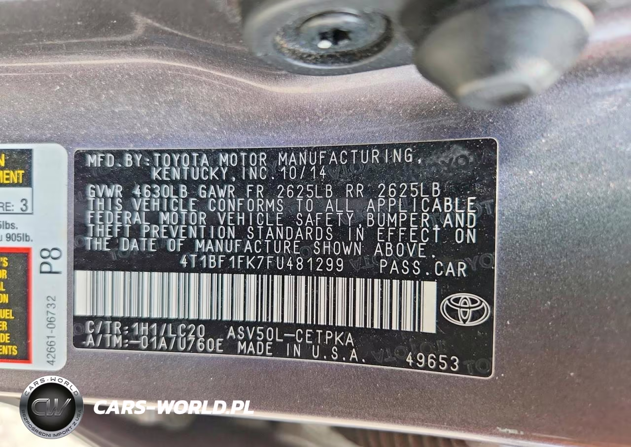 2015 Toyota Camry Xse VIN:4T1BF1FK7FU481299 - 12