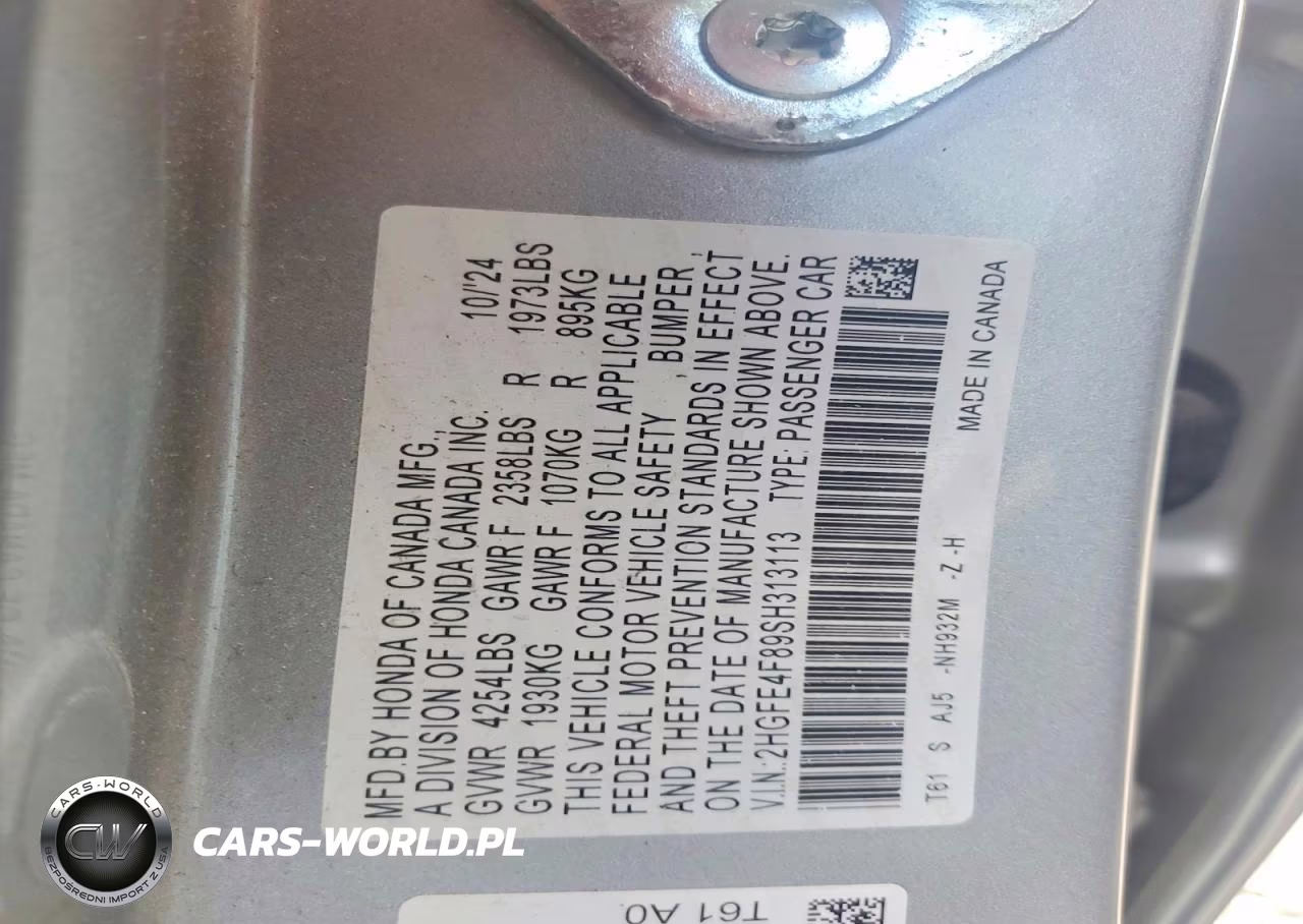 2025 Honda Civic Sport VIN:2HGFE4F89SH313113 - 12