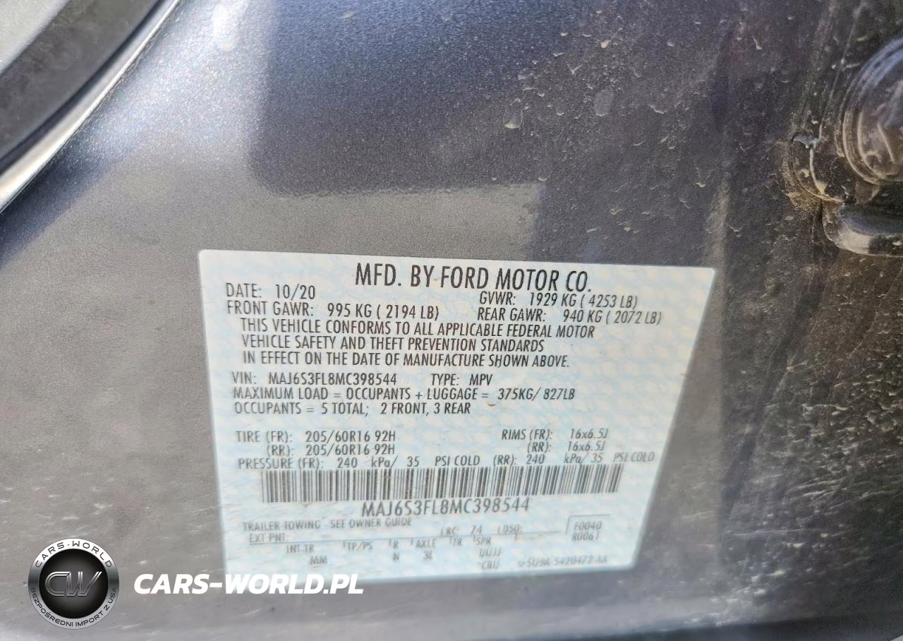 2021 Ford Ecosport S VIN:MAJ6S3FL8MC398544 - 12