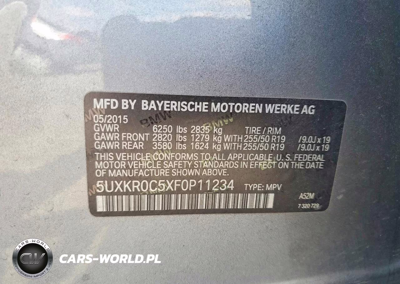 2015 BMW X5 xDrive35I VIN:5UXKR0C5XF0P11234 - 13