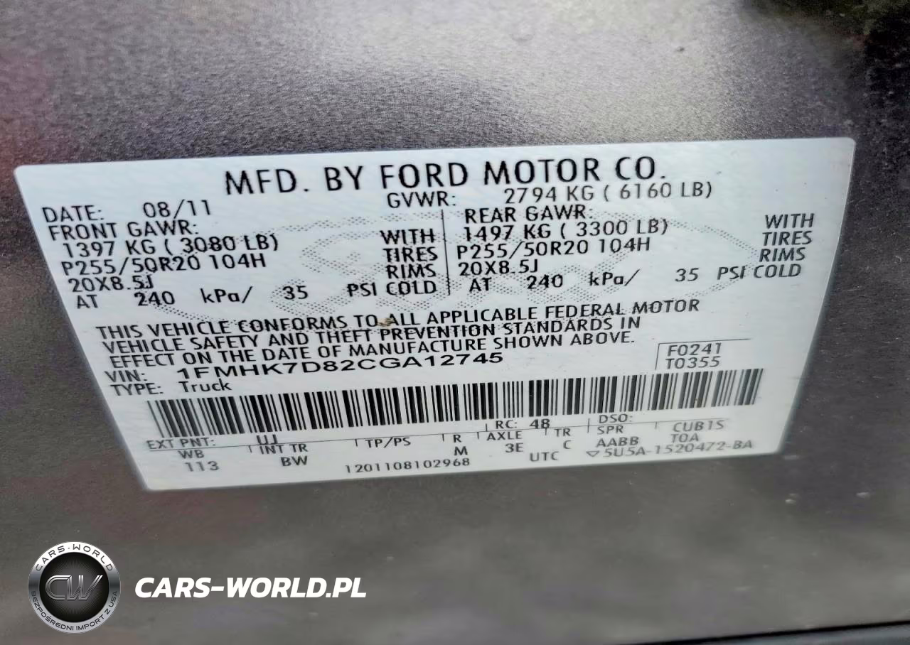 2012 Ford Explorer Xlt VIN:1FMHK7D82CGA12745 - 13