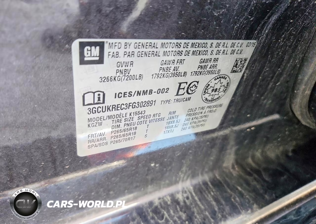 2015 Chevrolet Silverado K1500 Lt VIN:3GCUKREC3FG302891 - 12