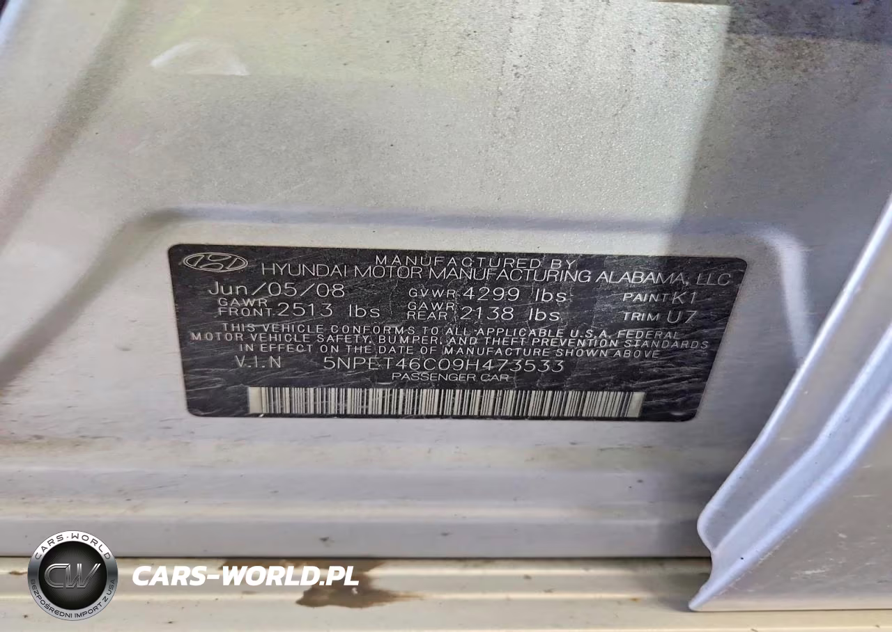 2009 Hyundai Sonata Gls VIN:5NPET46C09H473533 - 12