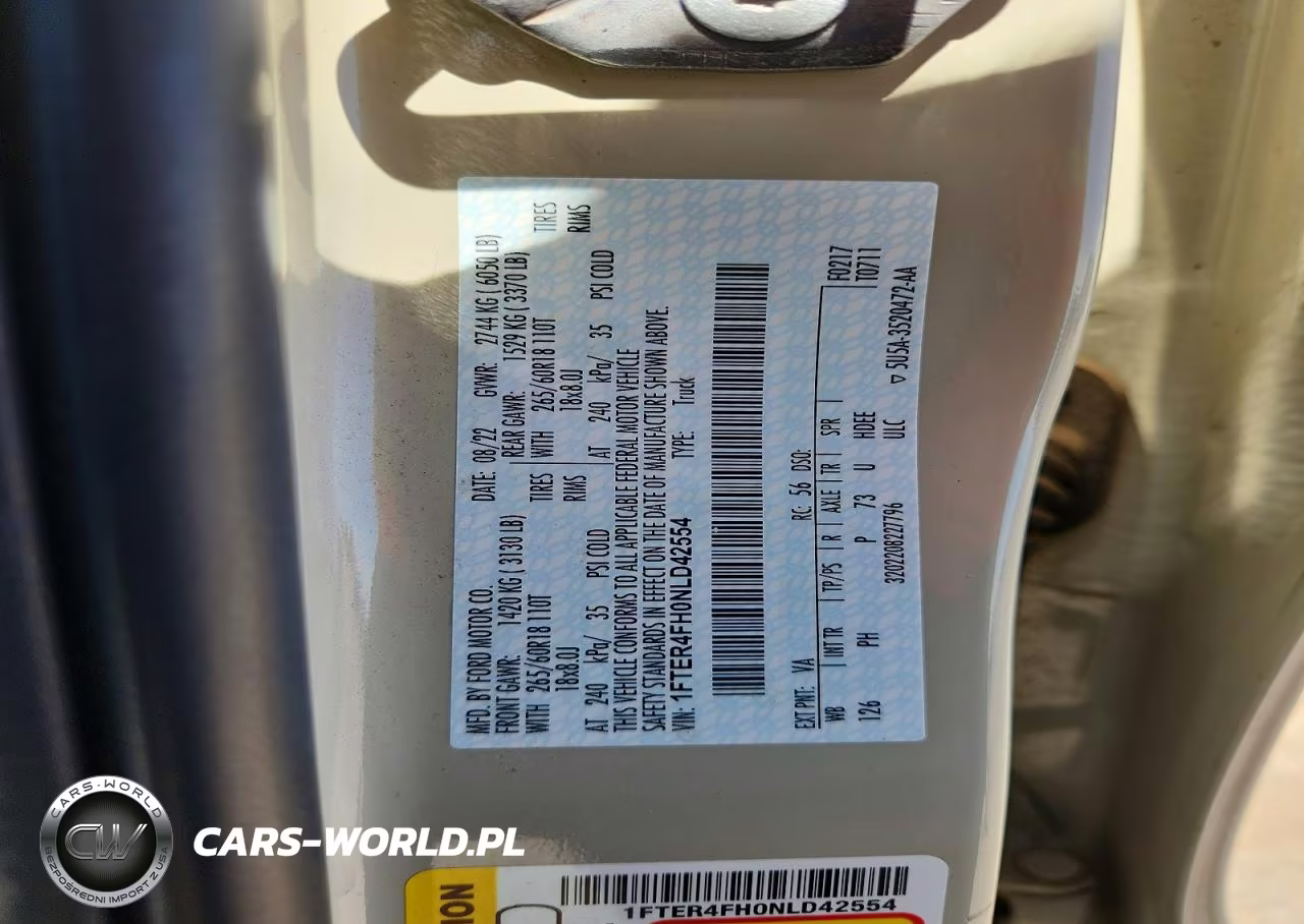 2022 Ford Ranger Xl VIN:1FTER4FH0NLD42554 - 12