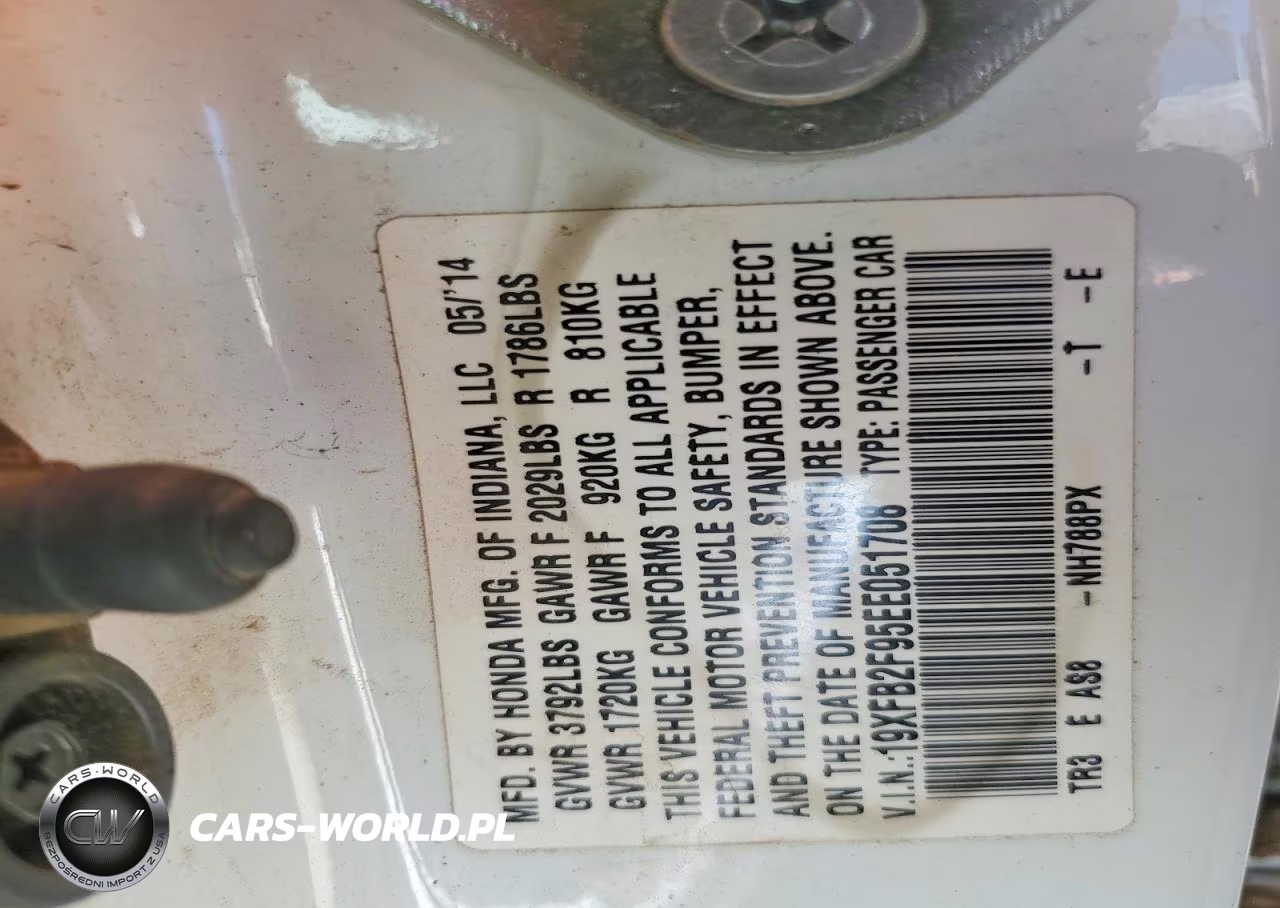 2014 Honda Civic Exl VIN:19XFB2F95EE051708 - 12