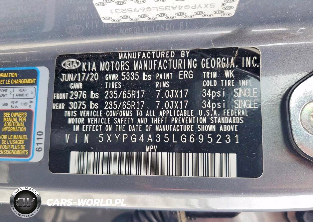2020 Kia Sorento Lx VIN:5XYPG4A35LG695231 - 13