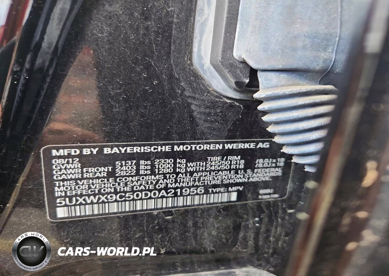 2013 BMW X3 xDrive28I VIN:5UXWX9C50D0A21956 - 13