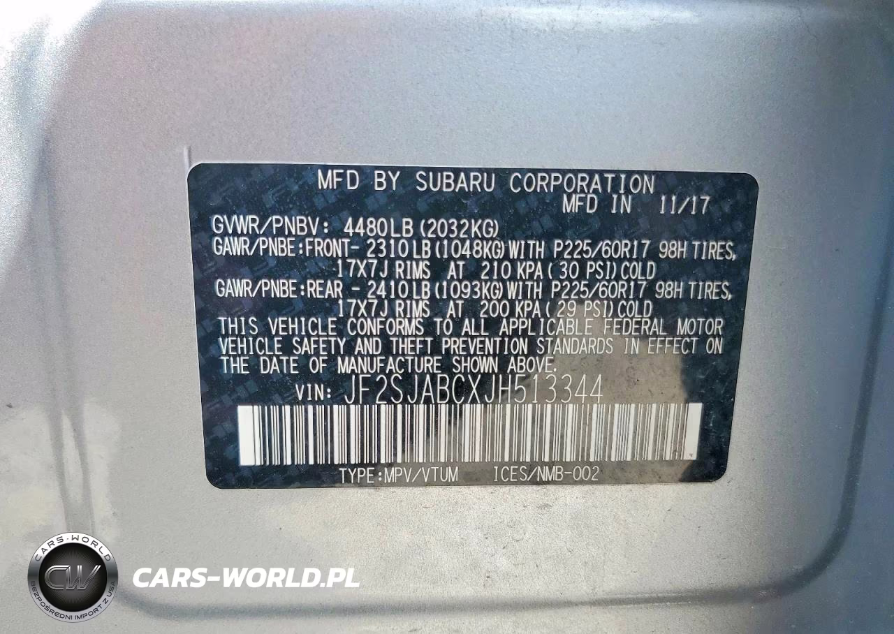 2018 Subaru Forester 2.5I VIN:JF2SJABCXJH513344 - 14