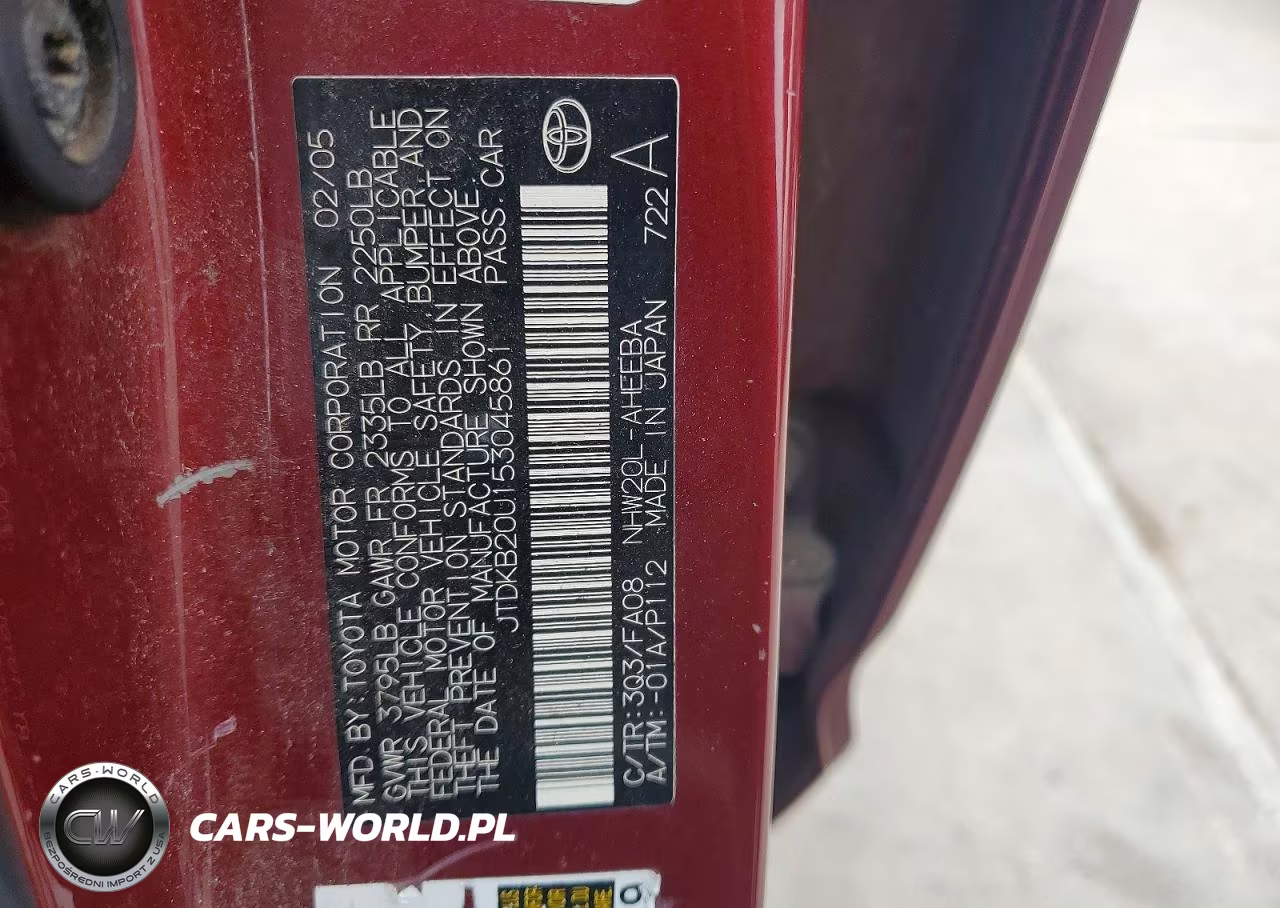 2005 Toyota Prius Base VIN:JTDKB20U153045861 - 12