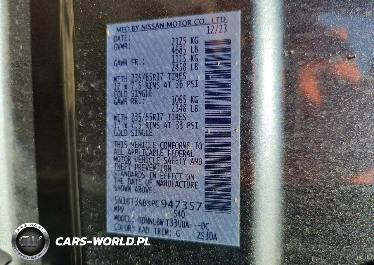 2023 Nissan Rogue S VIN:5N1BT3ABXPC947357 - 14