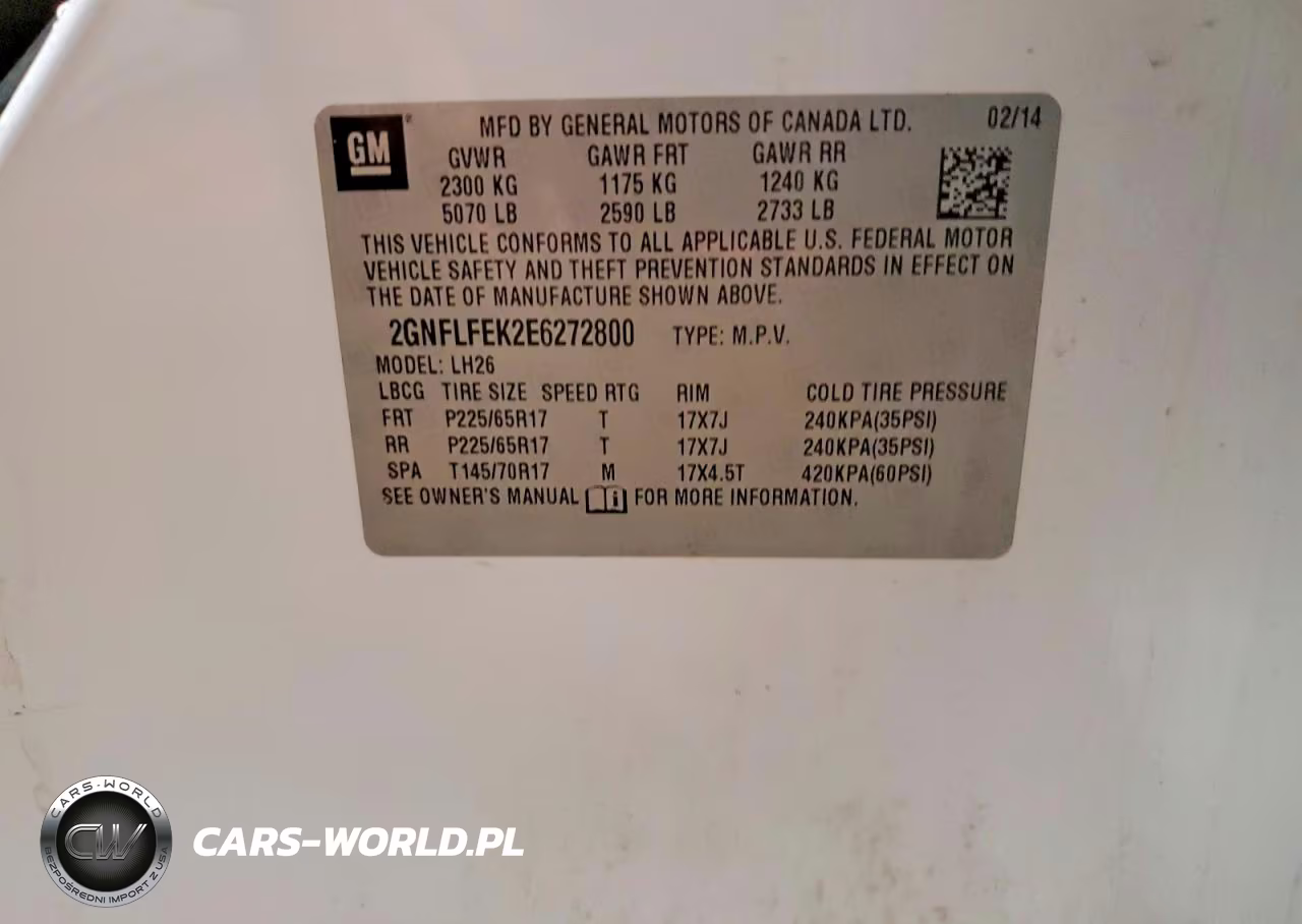 2014 Chevrolet Equinox Lt VIN:2GNFLFEK2E6272800 - 13