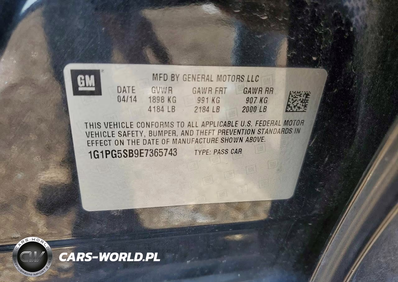 2014 Chevrolet Cruze Ltz VIN:1G1PG5SB9E7365743 - 12
