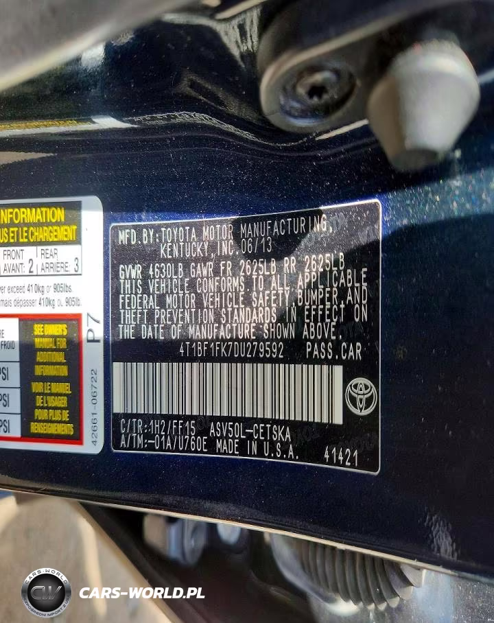 2013 Toyota Camry Se VIN:4T1BF1FK7DU279592 - 12