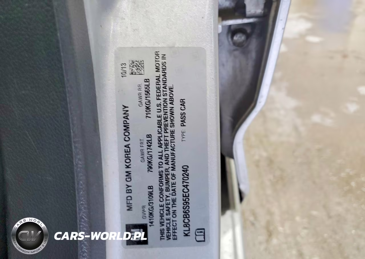 2014 Chevrolet Spark Ls VIN:KL8CB6S95EC470240 - 13