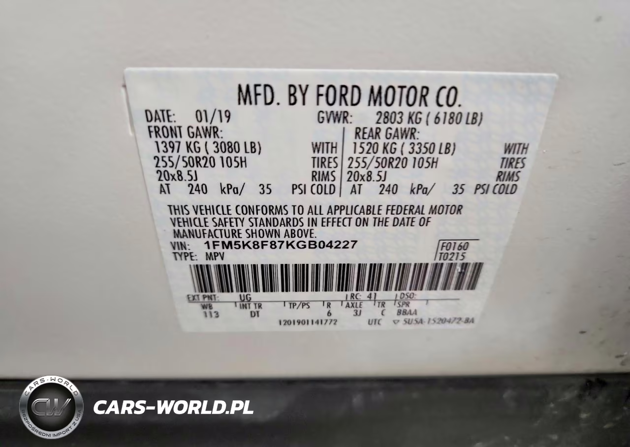 2019 Ford Explorer Limited VIN:1FM5K8F87KGB04227 - 13