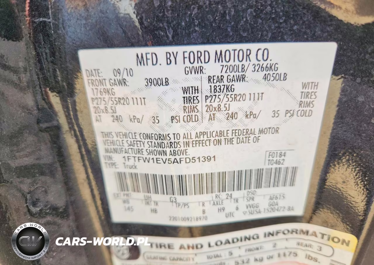 2010 Ford F150 Supercrew VIN:1FTFW1EV5AFD51391 - 13