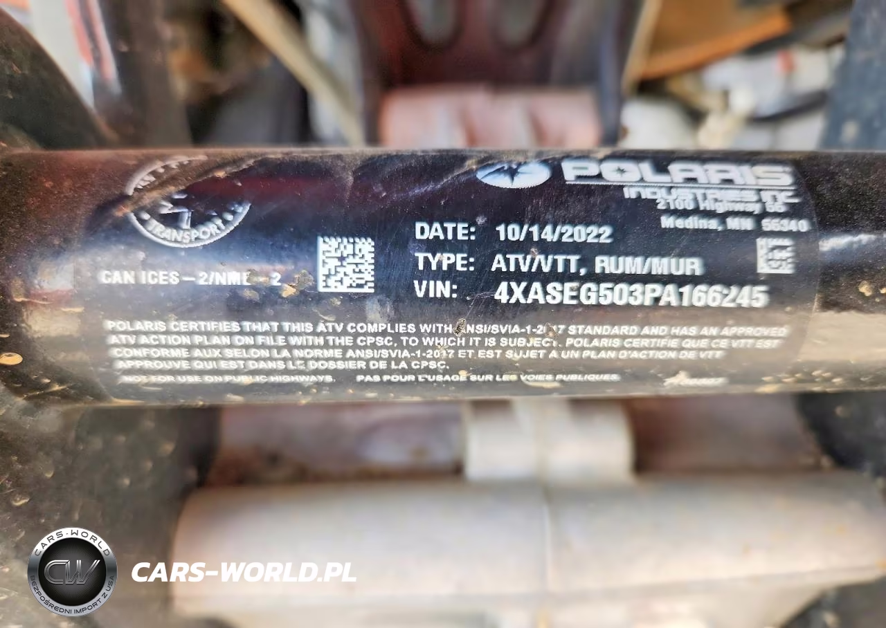2023 Polaris Sportsman 450 Atv VIN:4XASEG503PA166245 - 10
