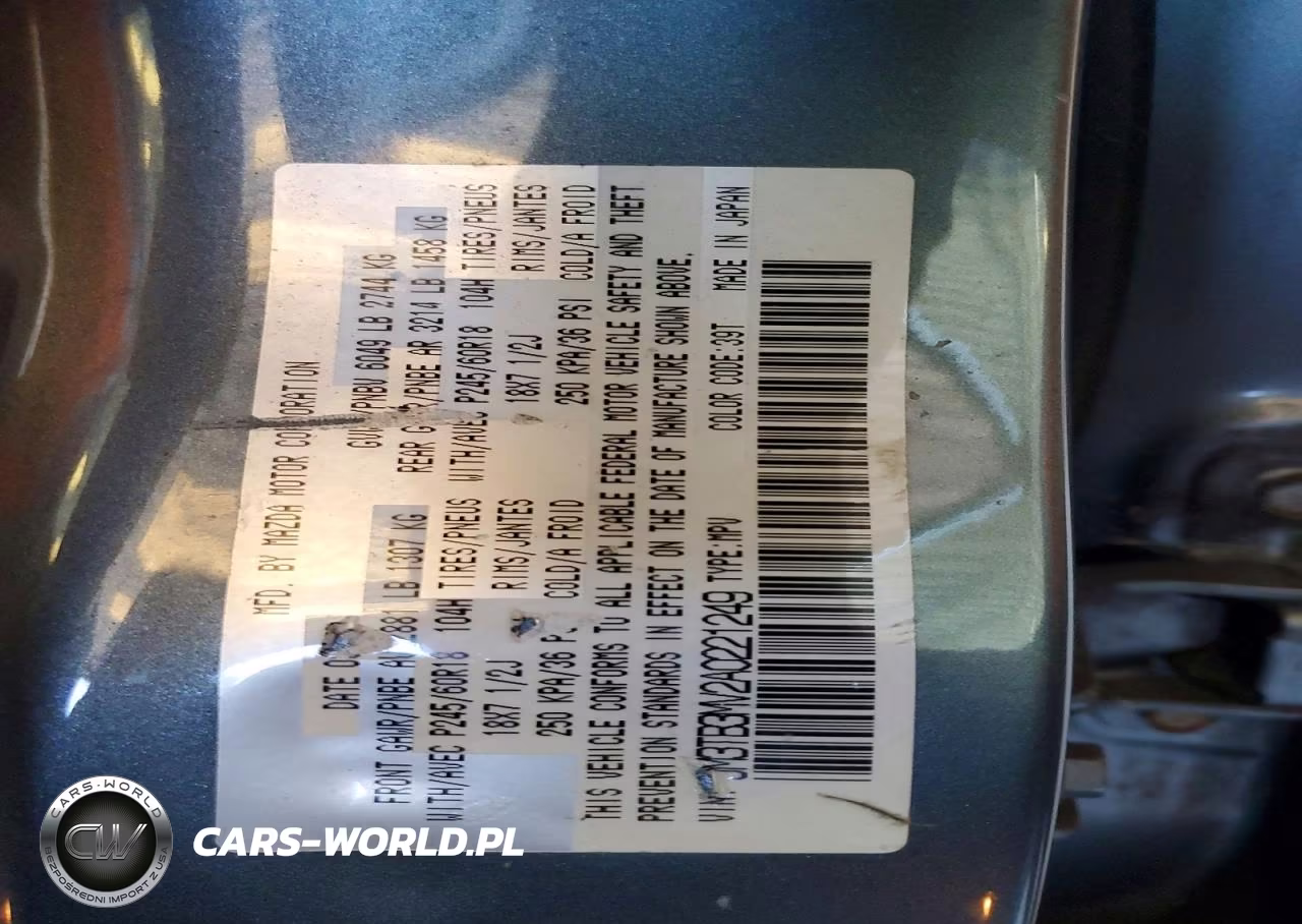 2010 Mazda Cx-9 VIN:JM3TB3MV2A0221249 - 13