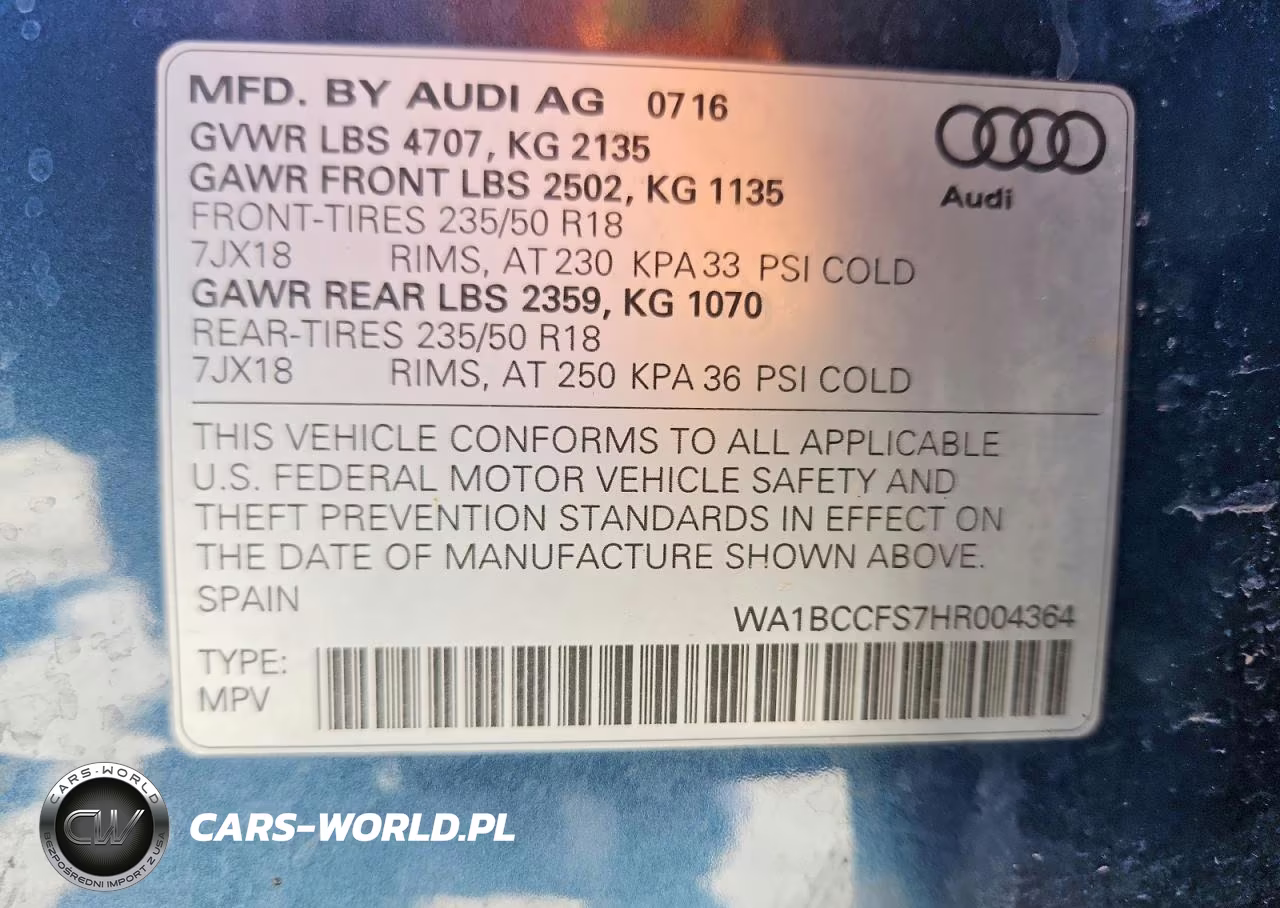 2017 Audi Q3 Premium VIN:WA1BCCFS7HR004364 - 14