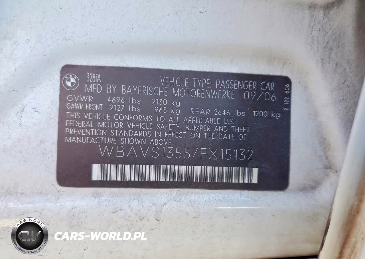 2007 BMW 328 It VIN:WBAVS13557FX15132 - 12
