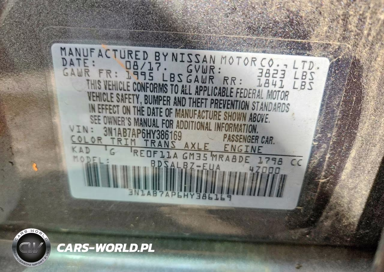 2017 Nissan Sentra S VIN:3N1AB7AP6HY386169 - 13